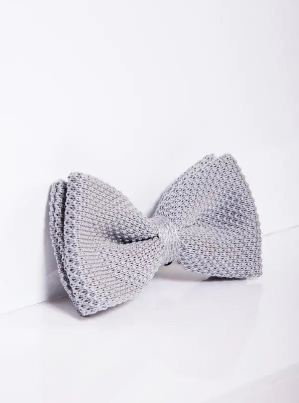 Bow tie Silver Grey Knitted - vlinderdas