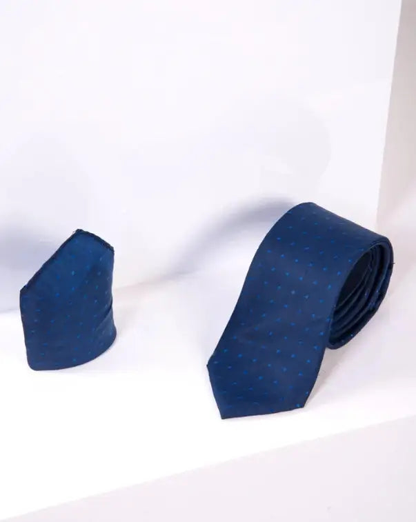 Gentlemens - sæt Blue Dot slips med lommetørklæde | Marc