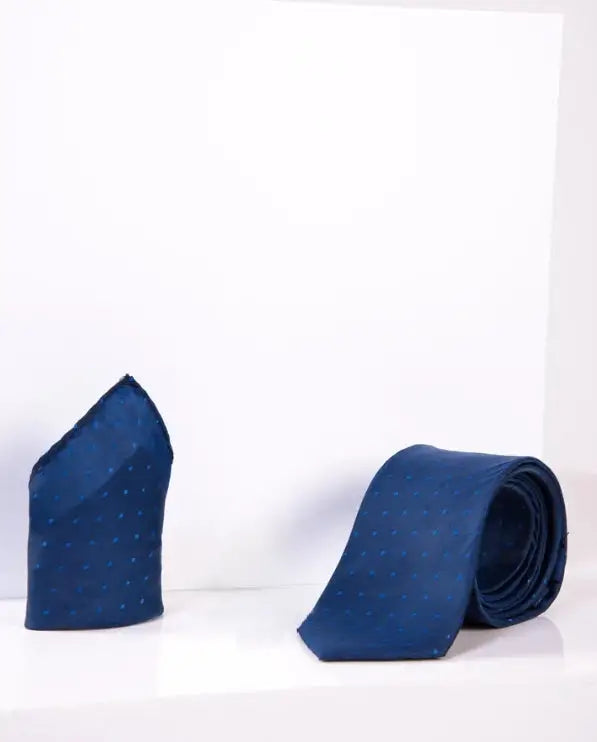 Gentlemens - sæt Blue Dot slips med lommetørklæde | Marc