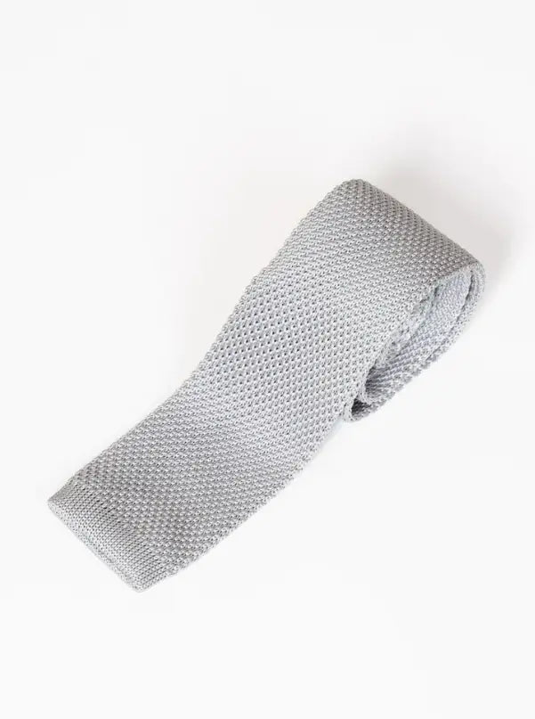 Slips Silver Grey strikket | Marc darcy - stropdas