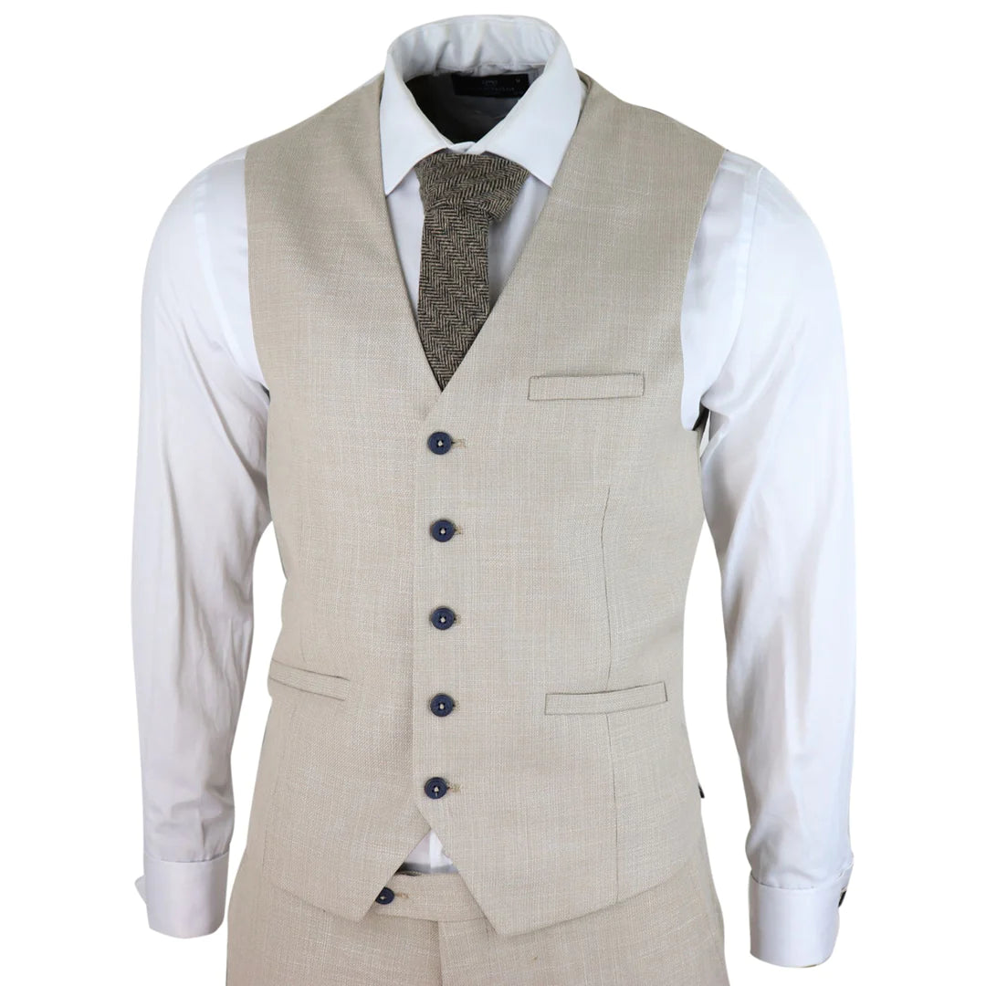 Tredelt jakkesæt - Cavani Miami Beige - driedelig pak