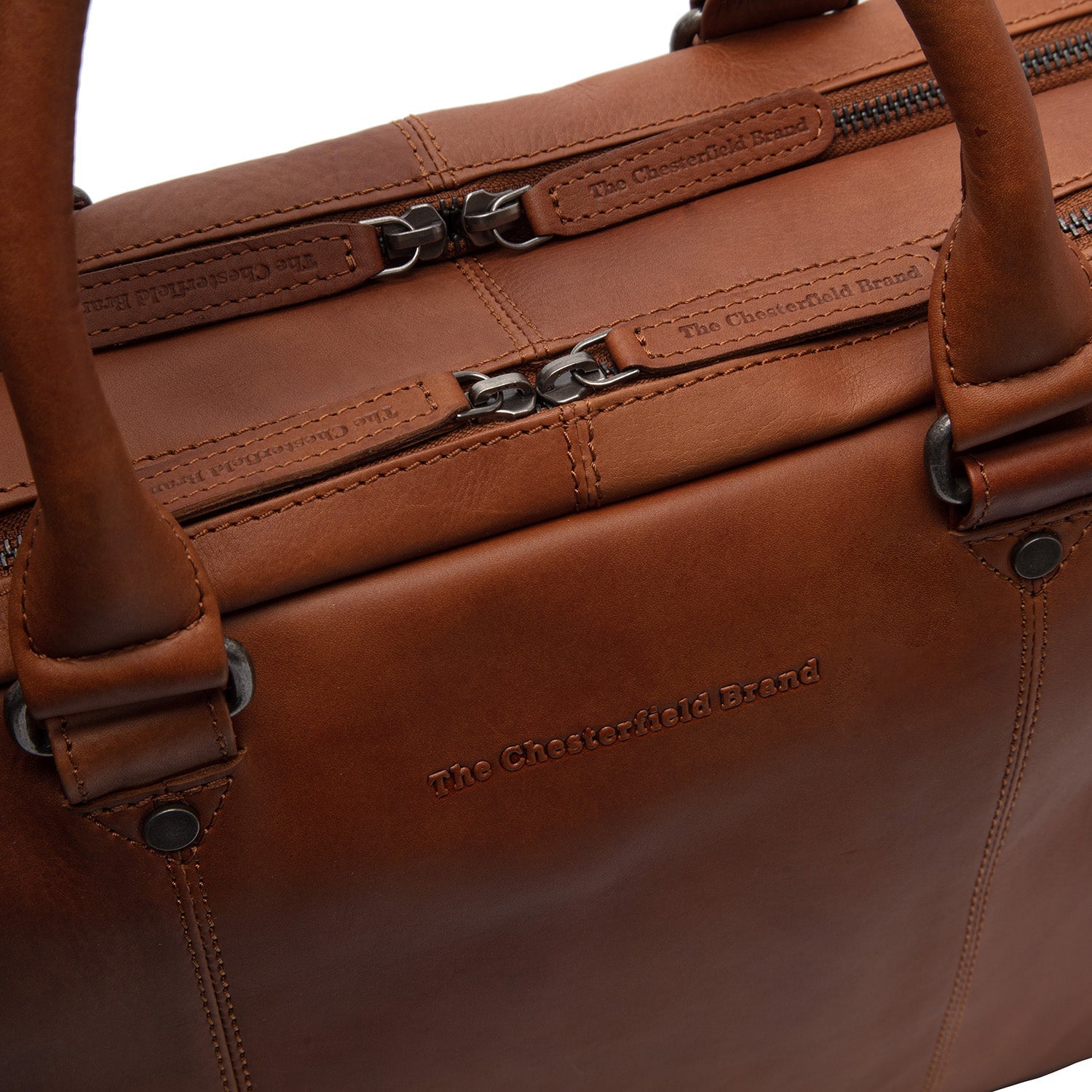 Lædertaske til bærbar computer - The Chesterfield Brand Boston Cognac