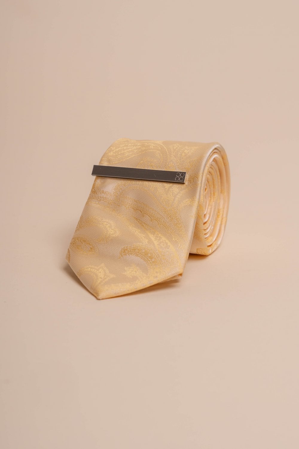 Cavani - Gold Paisley Slipsesæt - stropdas