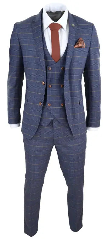 Dreiteiliger-Anzug-Jenson-marineblau-knopf