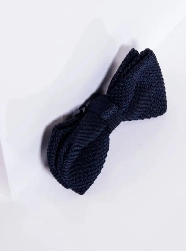 Bow Tie Marc Darcy Navy Blue Double Layer